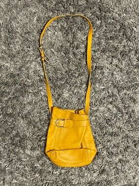 Coach Light tan Leather Crossbody Bag with Belt Detail